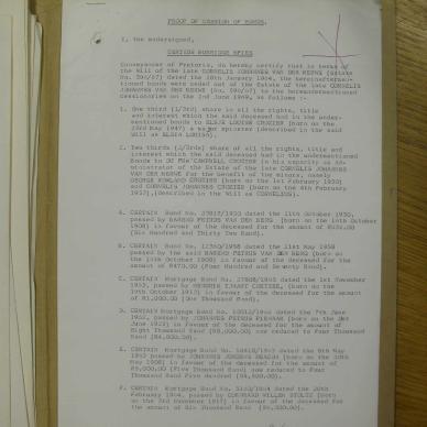 VAN DER MERWE Cornelis Johannes - oorlede 6 Jan 1967