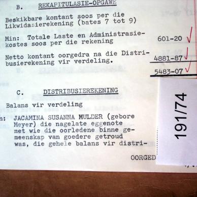 191-74 MULDER Johannes Petrus e