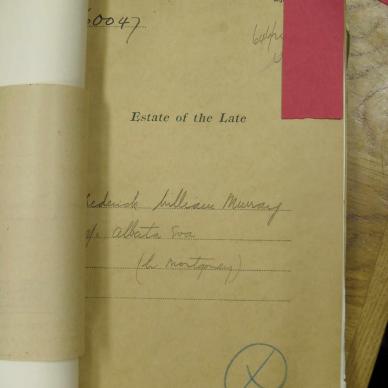 MURRAY Frederick William - died 2 May 1926