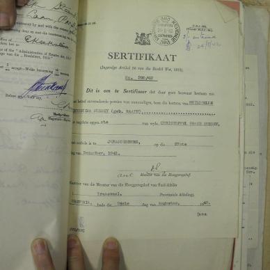 NUSSEY Christoffel Brand - died 27 Dec 1941