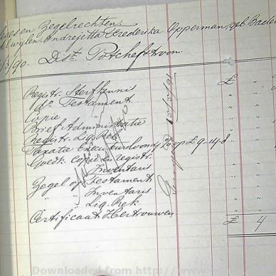 OPPERMAN Andrejetta Frederika born BADENHORS - died 3 Dec 1889