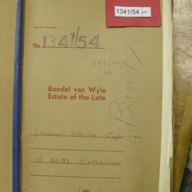 OPPERMAN Johannes Albertus - oorlede 15 Feb 1954