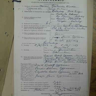 OPPERMAN Gertruida Maria nee DU PLESSIS - oorlede 5 Feb 1959