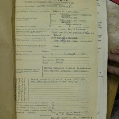 OPPERMAN Jacobus Gerhardus - oorlede 14 Mrt 1956