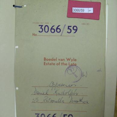 OPPERMAN Daniel Rudolph - oorlede 3 Apr 1959