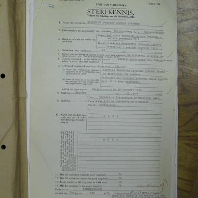 OPPERMAN Marthinus Roedolph Jacobus - oorlede 27 Jun 1966