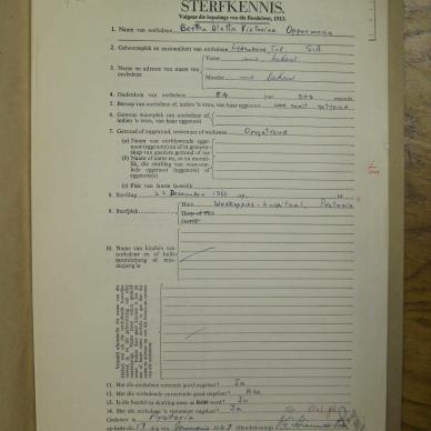 OPPERMAN Bertha Aletta Victorine - oorlede 22 Des 1966