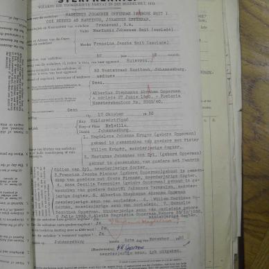 OPPERMAN Martinus Johannes nee SMIT - oorlede 17 Okt 1952