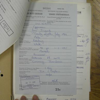 OPPERMAN Jan David - oorlede 28 Jul 1969