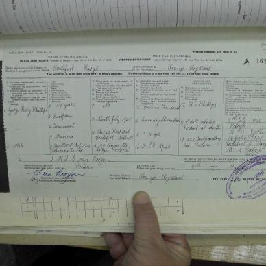 PHILLIPS George Percy - died 9 Jul 1948