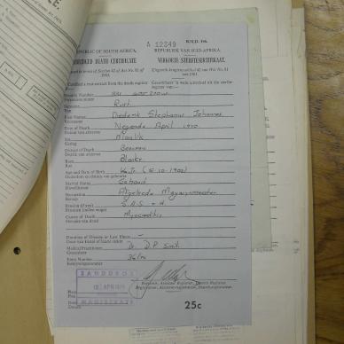 RUST Diederik Stephanus Johannes - oorlede 9 Apr 1970