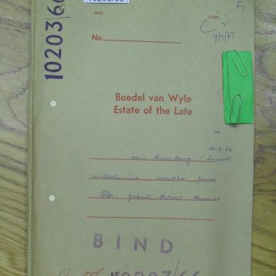 RENSBURG Wilhelmina Martha JANSE VAN born SMART - died 28 Sep 1966