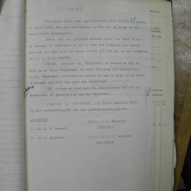 REYNECKE Johannes Gerhardus - oorlede 2 Jul 1966