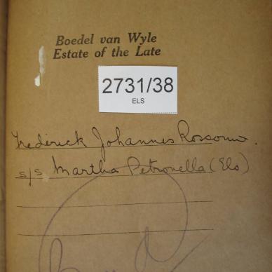 2731-38 ROSSOUW Frederick Johannes a