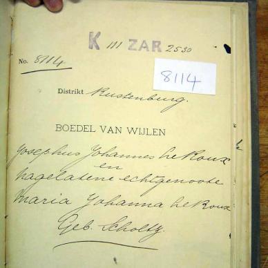 8114 LE ROUX Josephus Johannes a