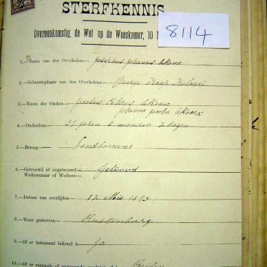 8114 LE ROUX Josephus Johannes b