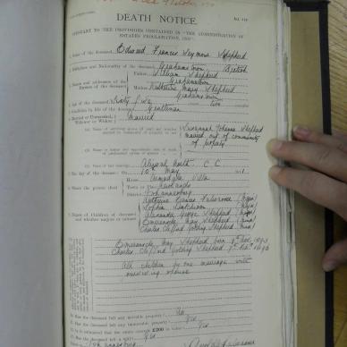 SHEPHERD Edward Francis Seymour - died 10 May 1911
