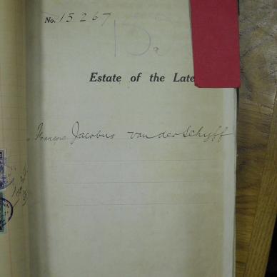SCHYFF Johannes Francois Jacobus VAN DER - died 21 Feb 1910