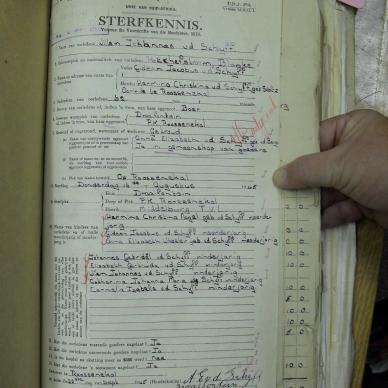 SCHYFF Willem Johannes VAN DER - died 16 Aug 1945