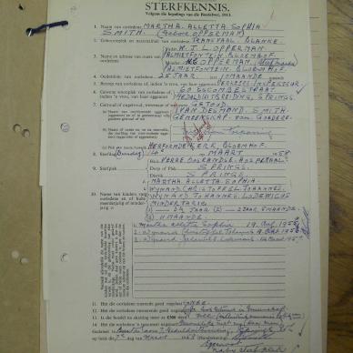 SMITH Martha Aletta Sophia nee OPPERMAN - oorlede 4 Mrt 1958