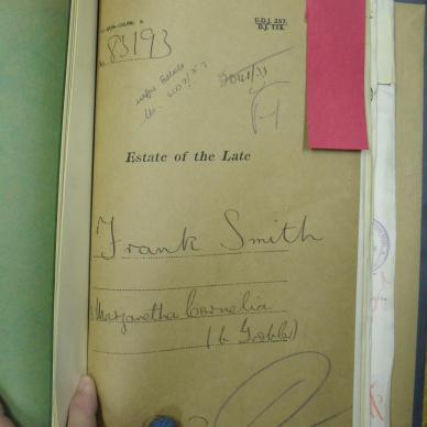 SMITH Frank - died 22 Oct 1933