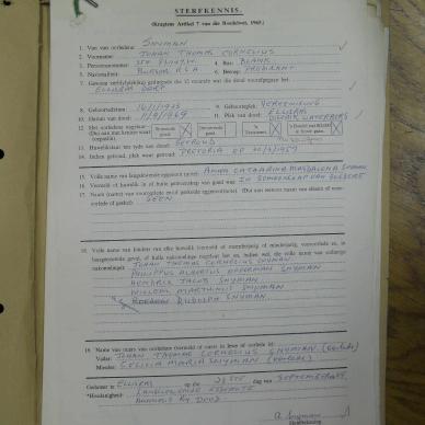 SNYMAN Johan Thomas Cornelius - oorlede 11 Sep 1969