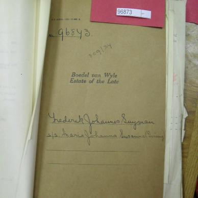 SNYMAN Frederik Johannes - oorlede 2 Mrt 1937