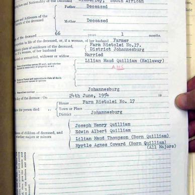 QUILLIAM Albert Edward - died 24 Jun 1954