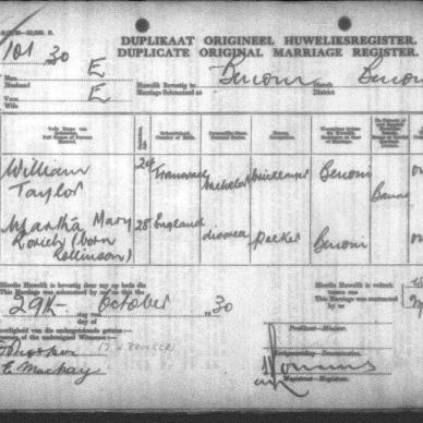 TAYLOR William and Martha Mary RORICH born ROLLINSON 