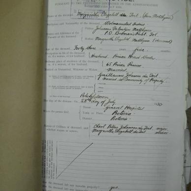 TOIT Margaretha Elizabeth  DU born MATTHYSEN - died 28 Jul 1930