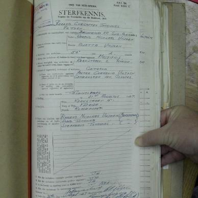 VILJOEN Barend Christoffel Johannes - oorlede 31 Aug 1947