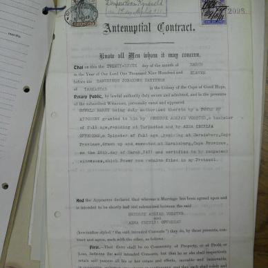 VORSTER Hendrik Adriaan - oorlede 22 Feb 1958