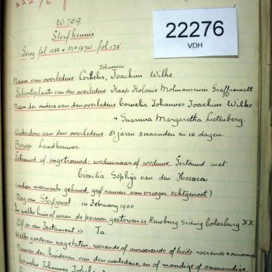 22276 WILKE Cornelis Johannes Joachim bs