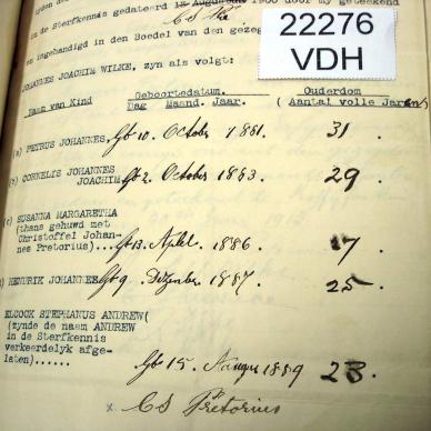 22276 WILKE Cornelis Johannes Joachim h