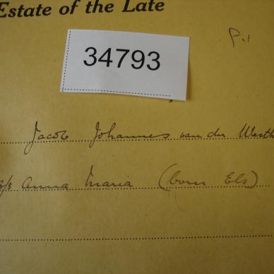 34793 VD WESTHUIZEN Jacob Johanes a