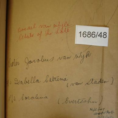 1686-48 VAN WYK Pieter Jacobus a