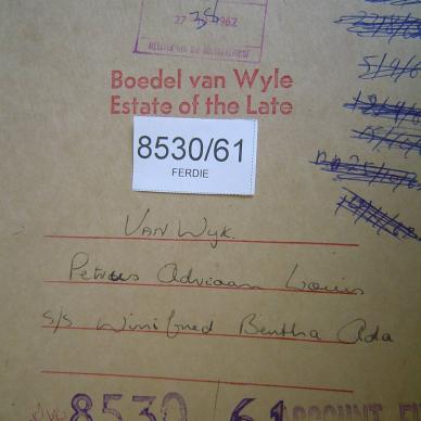 8530-61 VAN WYK Petrus Adriaan Louis a