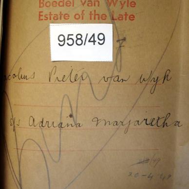 958-49 VAN WYK Jacobus Pieter a