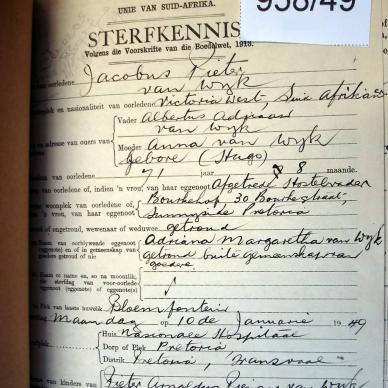 958-49 VAN WYK Jacobus Pieter b