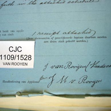 CJC 1109-1528 VAN ROOYEN Cornelius Johannes f