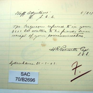 SAC 70-B2696 FERGUSON George Warren _22