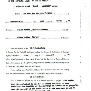 BARBER, Edith born Rollinson  TAB WLD 54/1929 Divorce