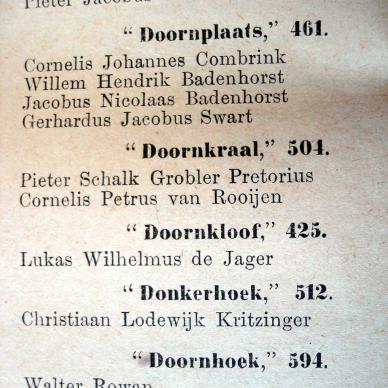 VRYHEID List of farms 1901 d
