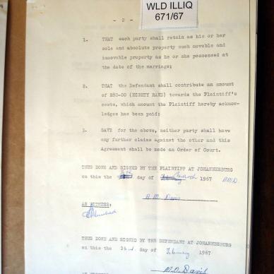WLD 671-1967 VDWALT _VILJOEN_ - DAVIS b