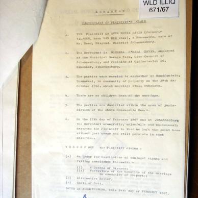 WLD 671-1967 VDWALT _VILJOEN_ - DAVIS e