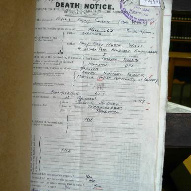 VAB MHG 902 - Death Notice