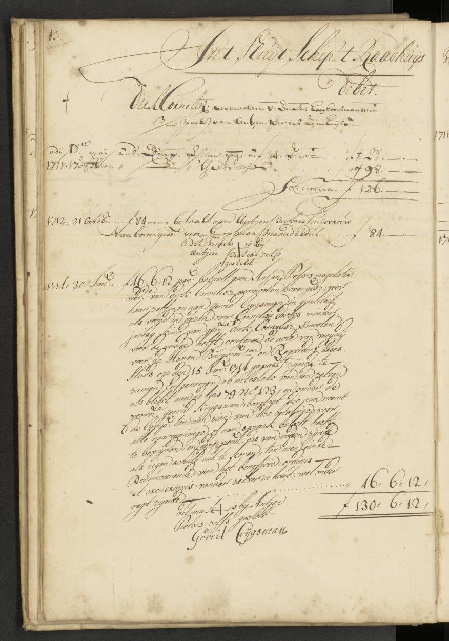 VERMOOLEN Dirk Cornelisz - van Enkhuizen, hoogbootsmanmaat, 1710 - Credit VERMOOLEN Dirk Cornelisz - van Enkhuizen, hoogbootsmanmaat, 1710 - Credit
